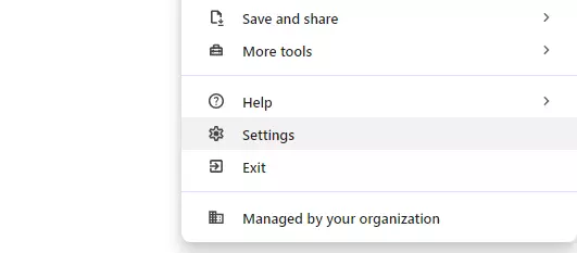 Google Chrome menu Afbeelding: Google Chrome menu