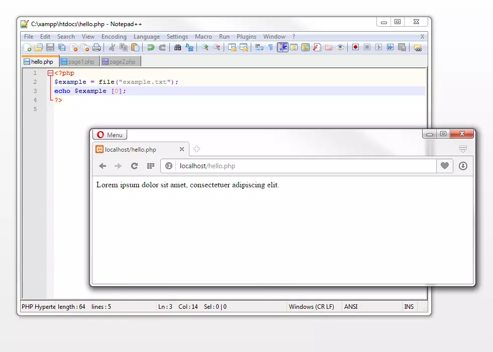 The file() function in the application Afbeelding: The file() function in the application