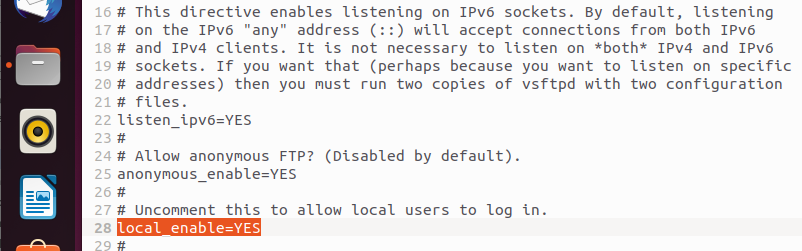 Configuração do acesso de usuários locais no servidor FTP Ubuntu Imagem: Configuração do acesso de usuários locais no servidor FTP Ubuntu