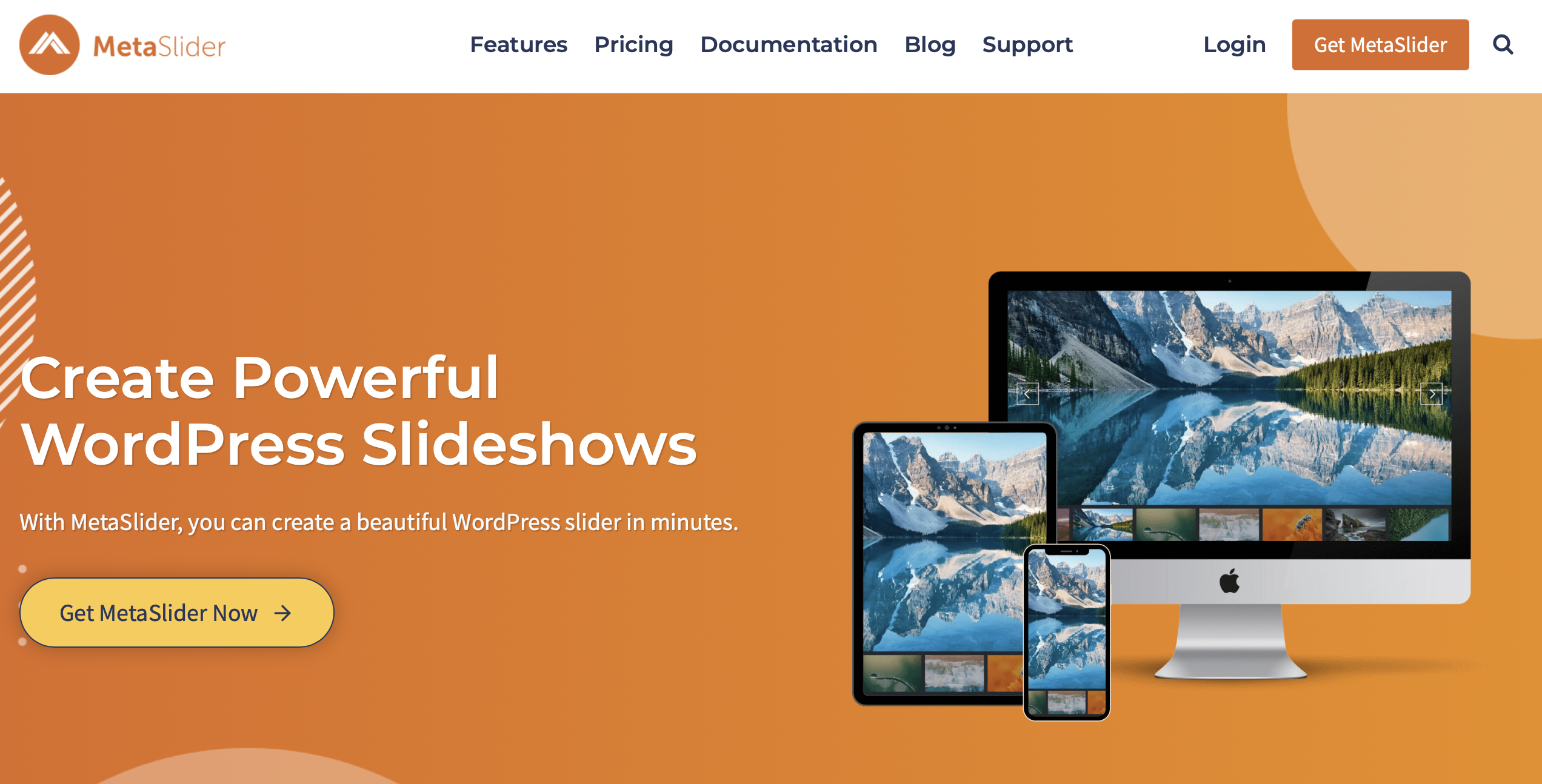 Site do plugin WordPress Slider, Gallery and Carousel by MetaSlider Imagem: Site do plugin WordPress Slider, Gallery and Carousel by MetaSlider