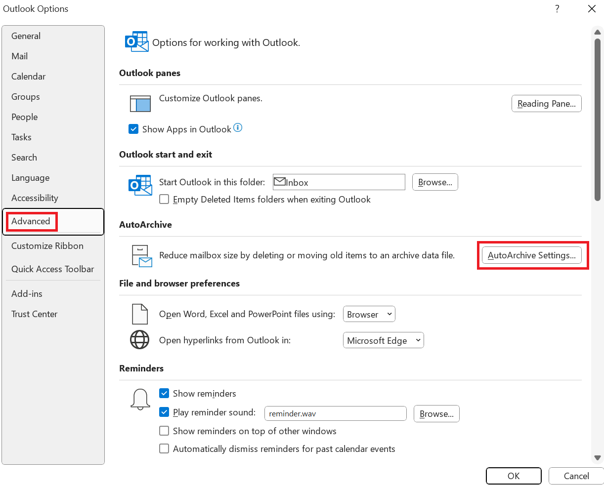 Microsoft Outlook: Configurações de AutoArquivamento Microsoft Outlook: Configurações de AutoArquivamento