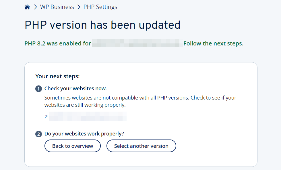 Conta de cliente da IONOS: Cancel PHP Extended Support Conta de cliente da IONOS: Cancel PHP Extended Support