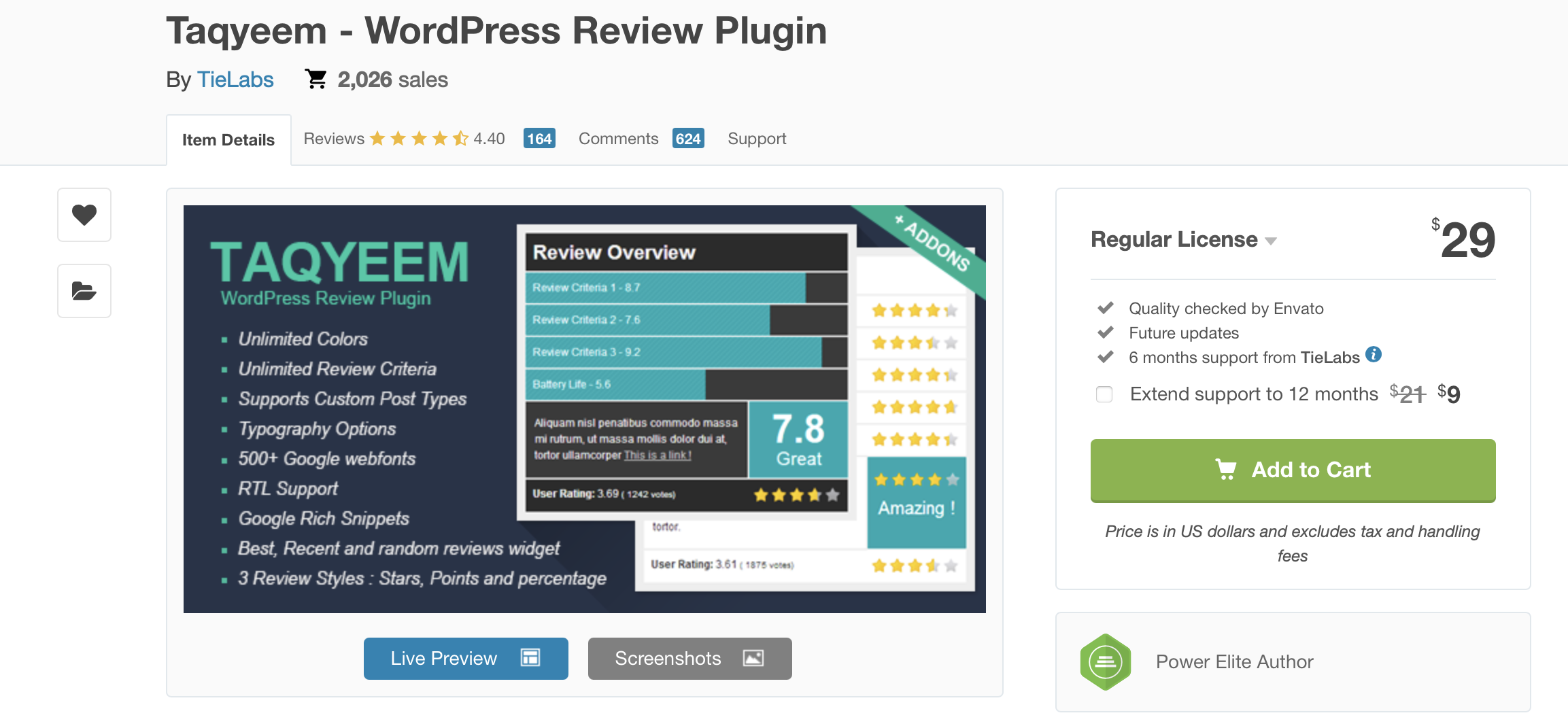 Site do plugin WordPress Taqyeem Imagem: Site do plugin WordPress Taqyeem