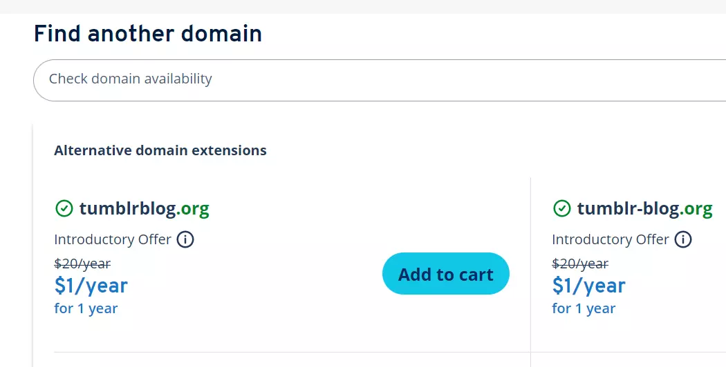 IONOS: Sugestões de nomes de domínio alternativos IONOS: Sugestões de nomes de domínio alternativos