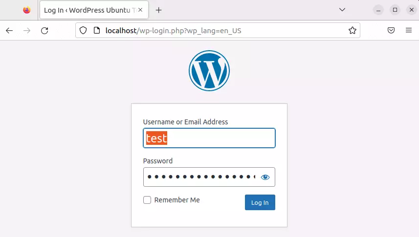 Página de login de backend do WordPress Imagem: Página de login de backend do WordPress