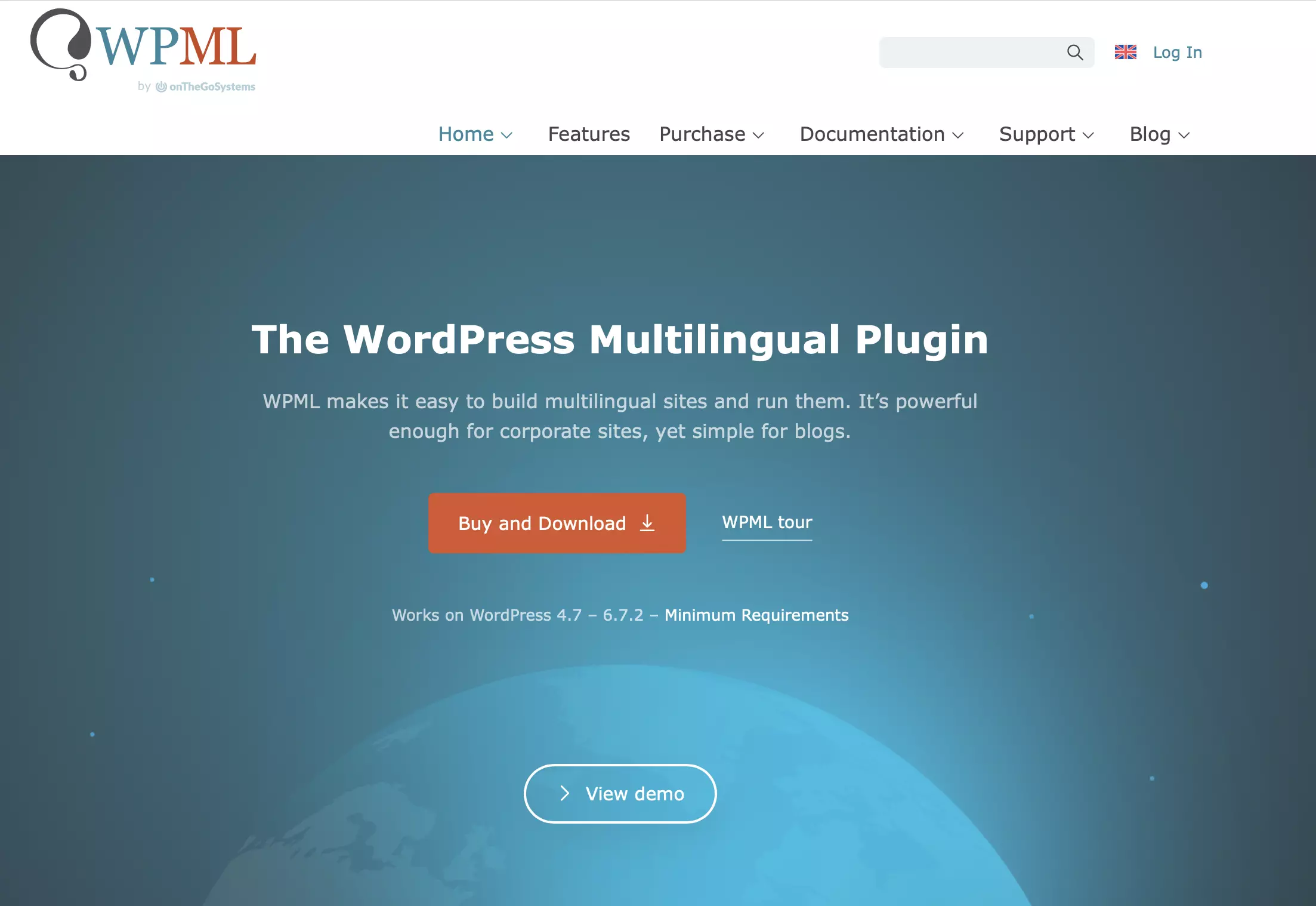 Site do plugin WordPress WPML Imagem: Site do plugin WordPress WPML
