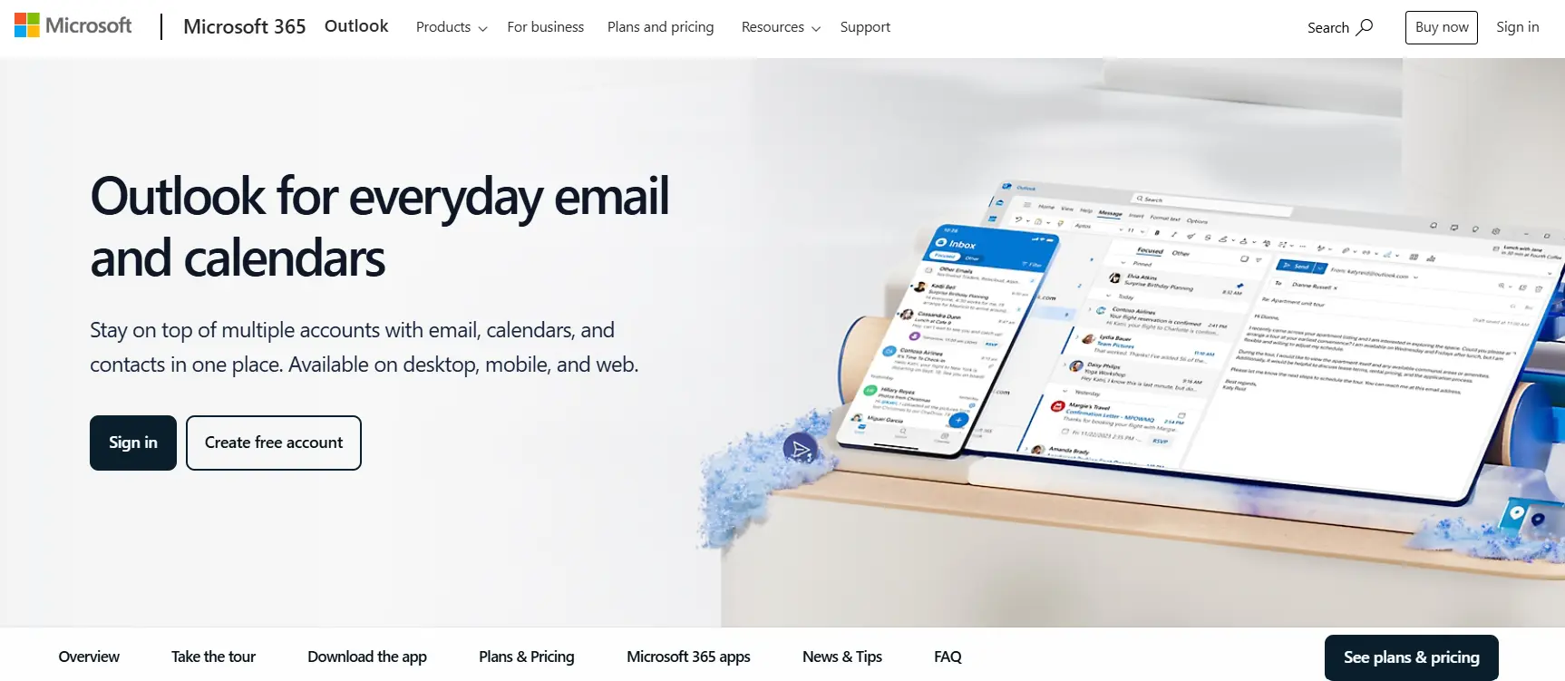 Imagem: Página de login do provedor de e-mail gratuito Outlook.com