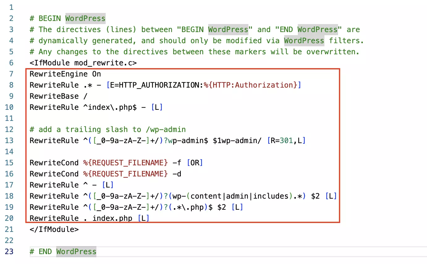 Novo arquivo .htaccess com o código atualizado Imagem: Novo arquivo .htaccess com o código atualizado