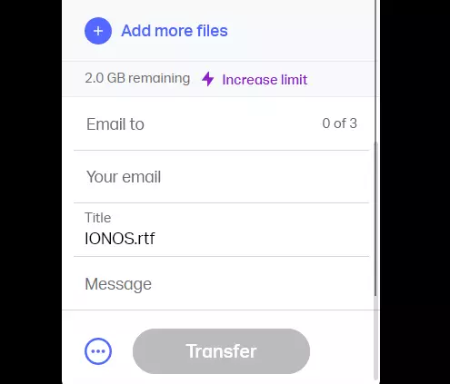 O provedor de hospedagem de arquivos WeTransfer O provedor de hospedagem de arquivos WeTransfer