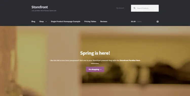 Tema Storefront no WordPress Tema Storefront no WordPress