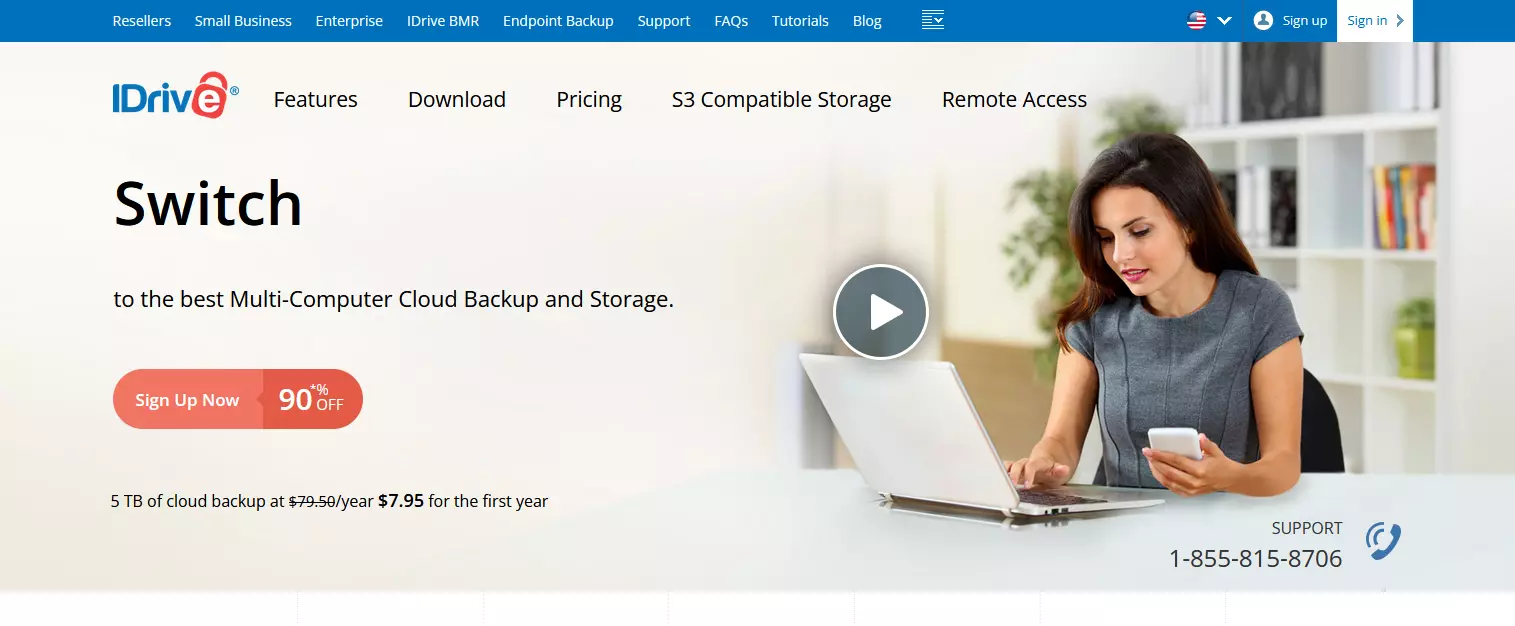 Recursos do iDrive Imagem: Recursos do iDrive