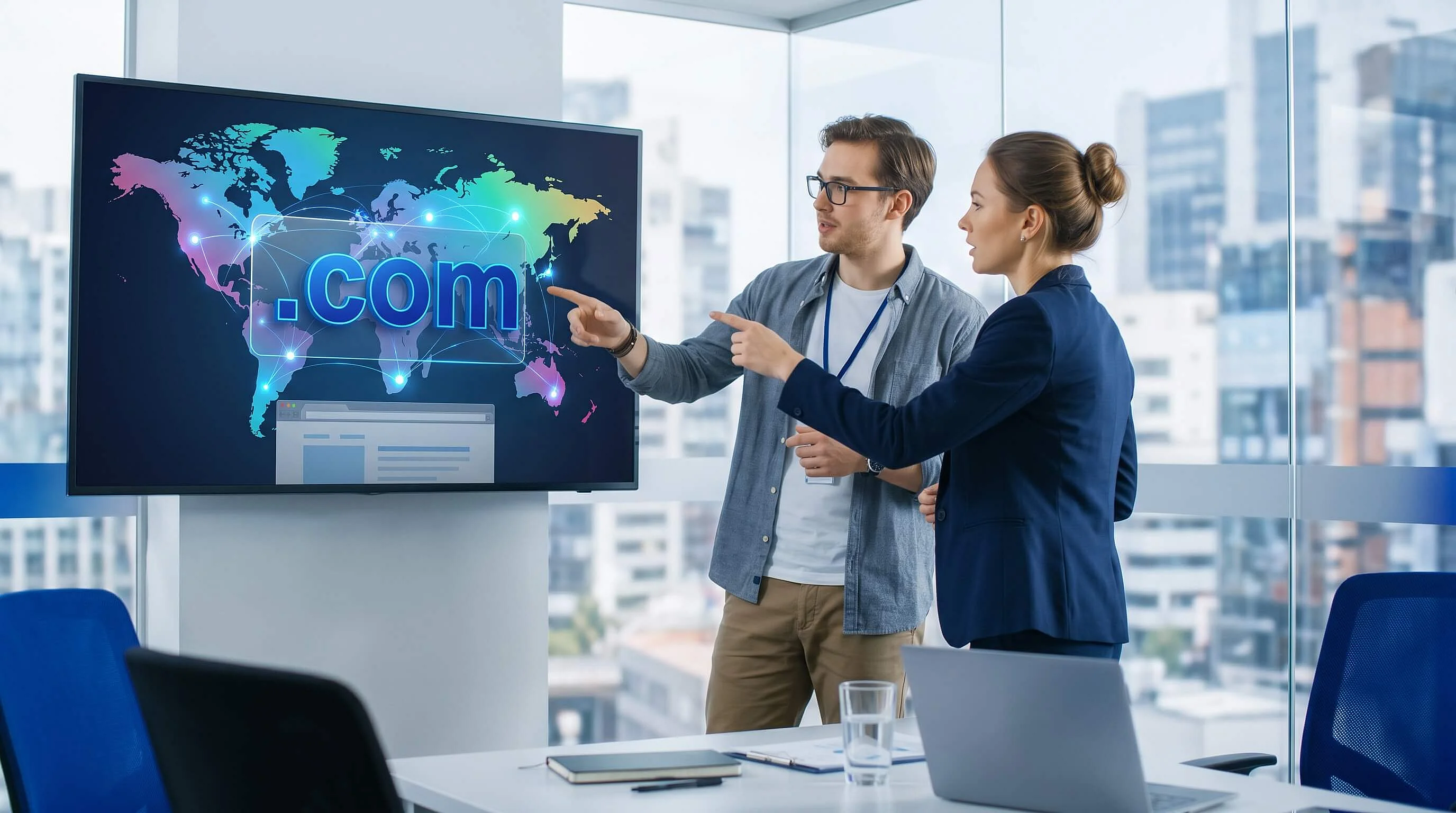 O que significa .com? Imagem: O que significa .com?