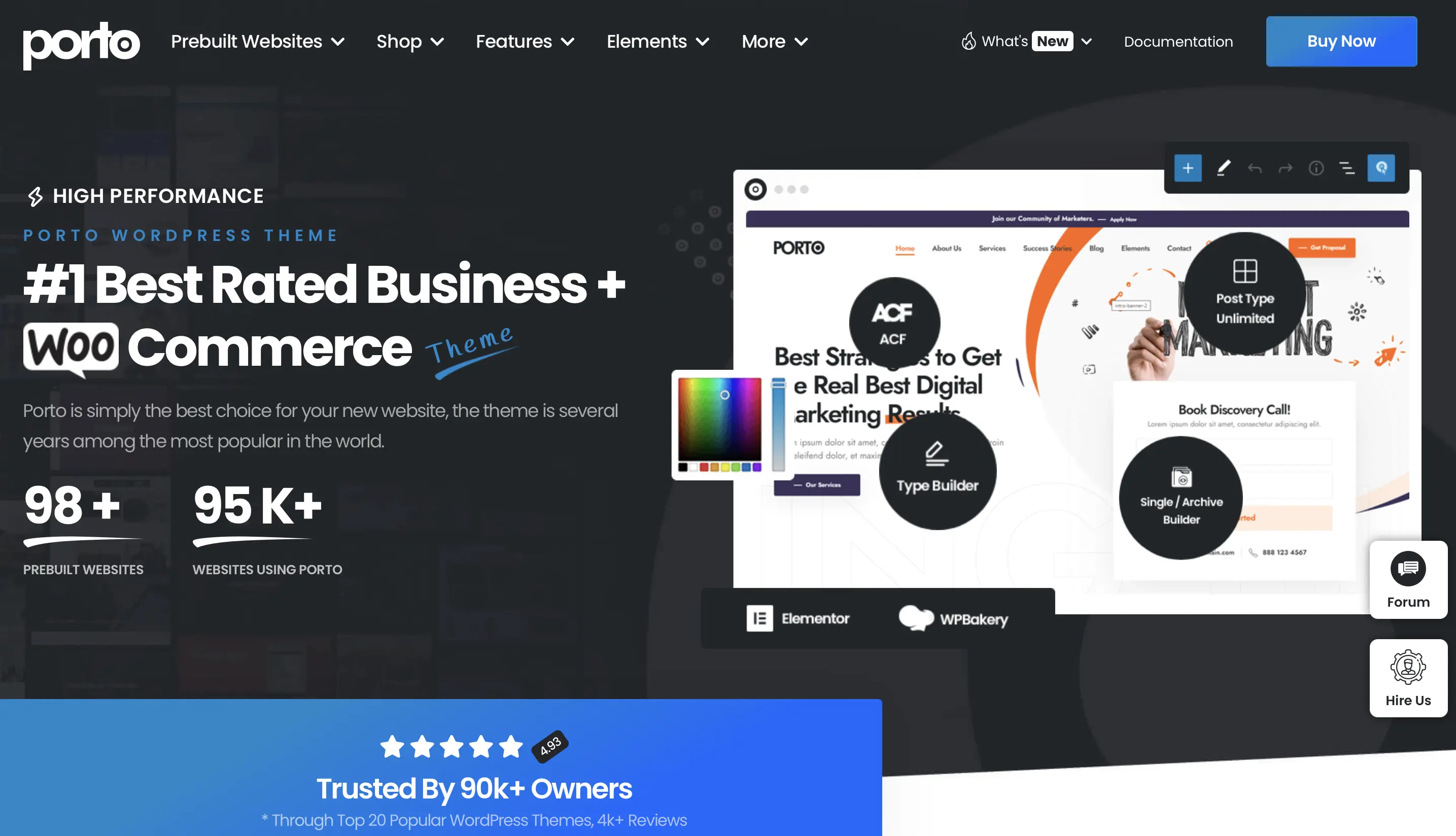 Página inicial do tema para WooCommerce Porto Imagem: Página inicial do tema para WooCommerce Porto