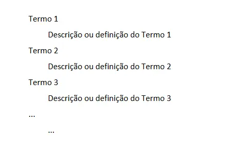 Exemplo de lista de descrição HTML Imagem: Exemplo de lista de descrição HTML