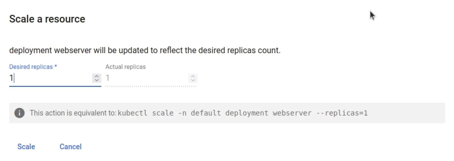 Imagem: Escalonamento de um deployment no Kubernetes