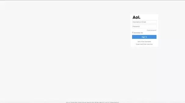 Screenshot of AOL Mail Screenshot of AOL Mail