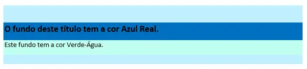 Background HTML com três diferentes cores Imagem: Background HTML com três diferentes cores