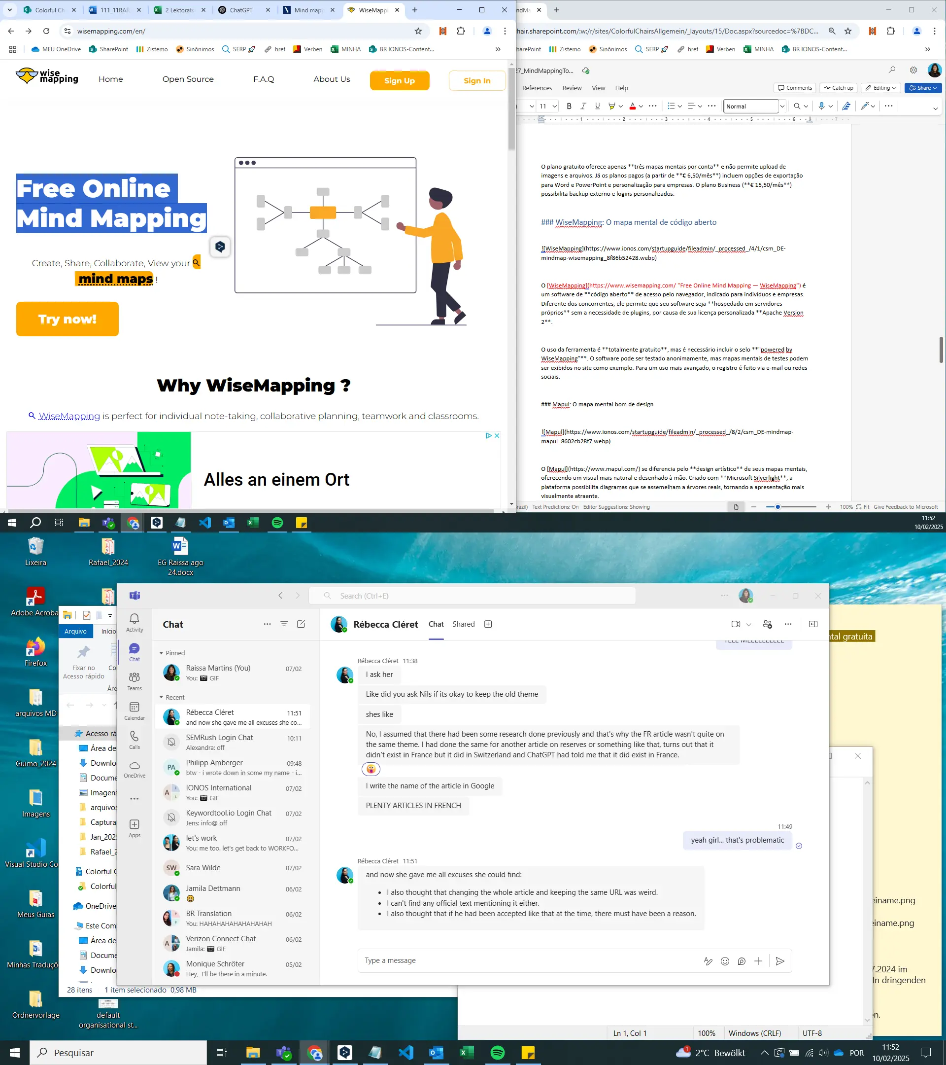 Imagem: Ferramenta de mapeamento mental WiseMapping