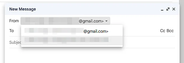 Captura de tela do Gmail: escolher remetente Imagem: Captura de tela do Gmail: escolher remetente