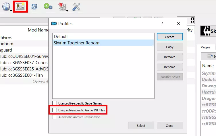 MO2: Set up profile for Skyrim Together server MO2: Set up profile for Skyrim Together server