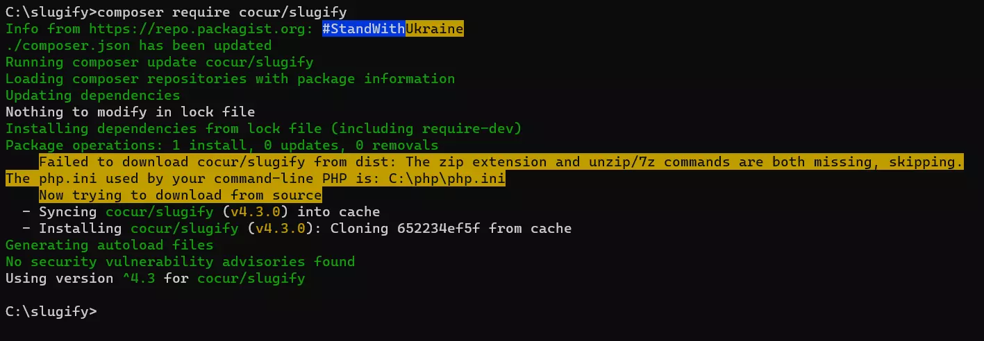 Imagem: slugify-composer-windows-install.png