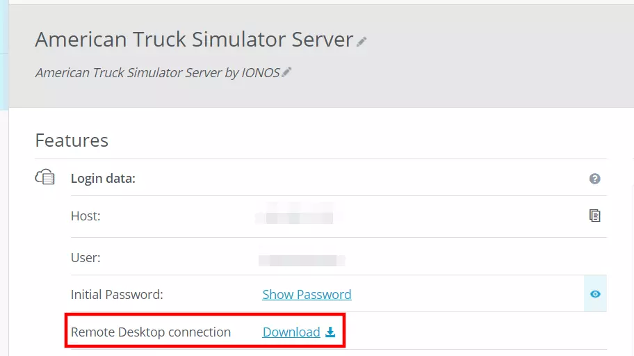 Configuração da conexão de área de trabalho remota no IONOS Cloud Panel Configuração da conexão de área de trabalho remota no IONOS Cloud Panel