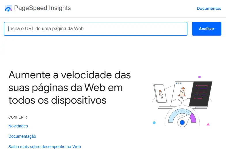 Imagem: Captura de tela do Google PageSpeed Insights