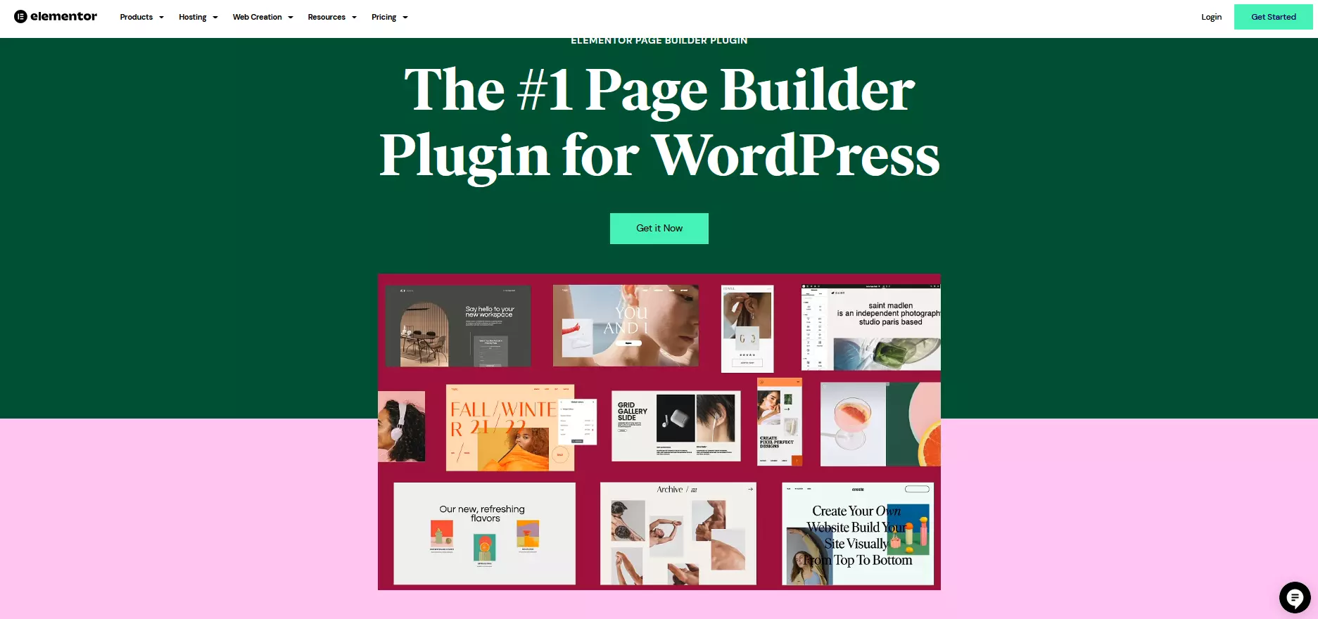 Página de aterrissagem do plugin Elementor para WordPress Imagem: Página de aterrissagem do plugin Elementor para WordPress