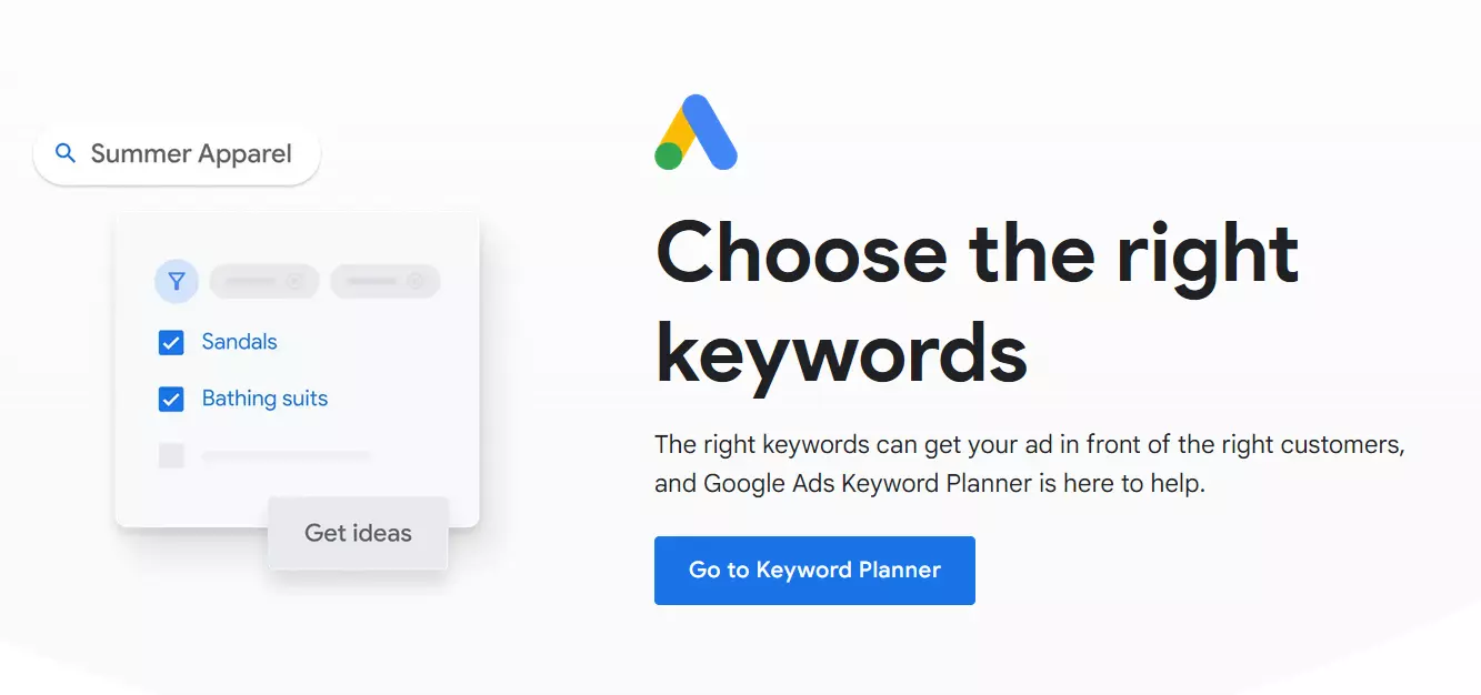 Captura de tela do Planejador de palavras-chave do Google Ads Captura de tela do Planejador de palavras-chave do Google Ads