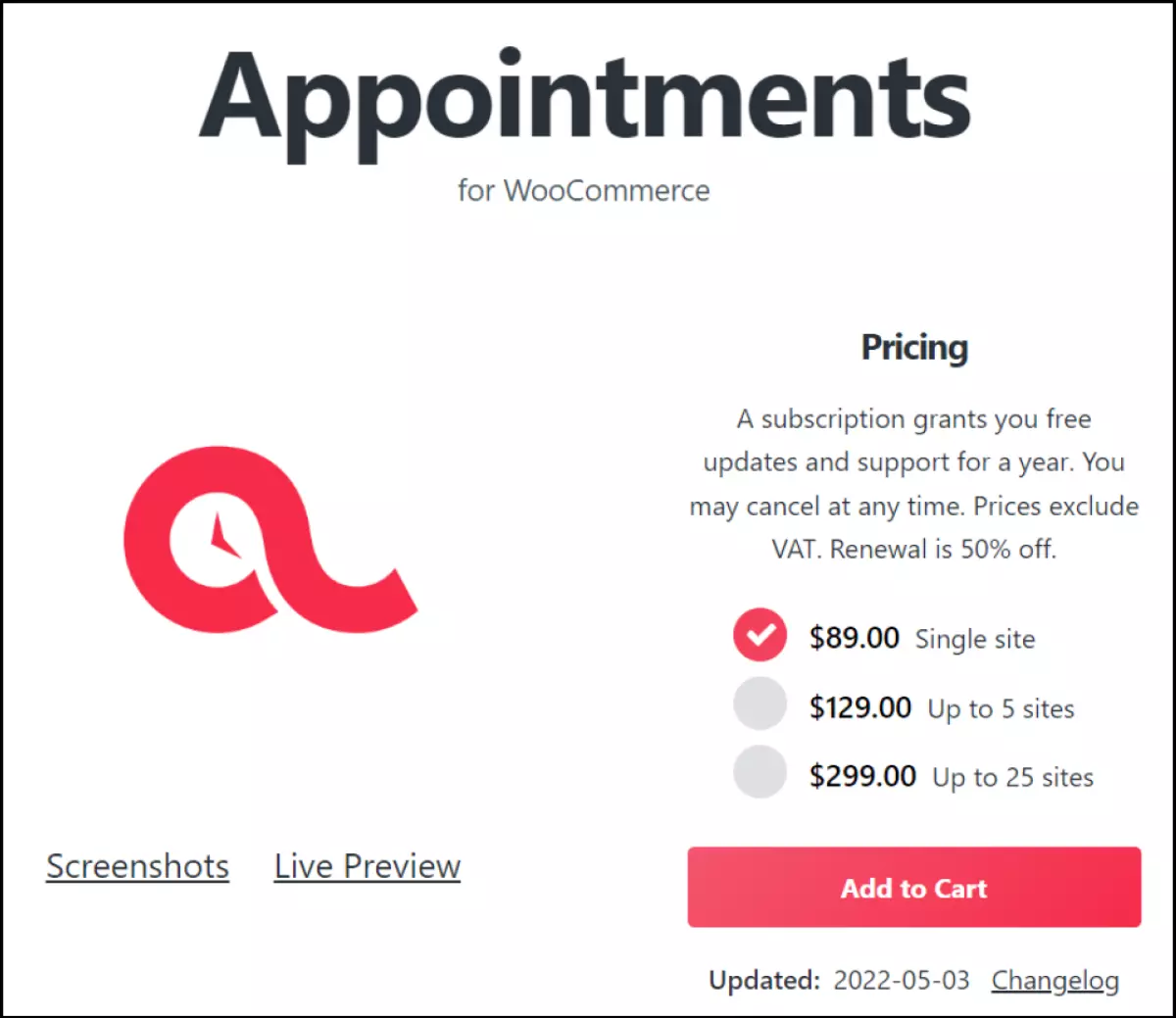 O site do plugin WooCommerce Appointments O site do plugin WooCommerce Appointments