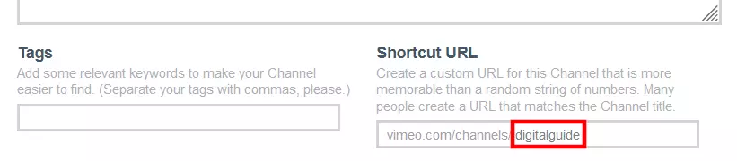 Canal do Vimeo: Shortcut URL Canal do Vimeo: Shortcut URL