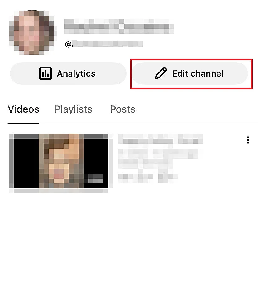 Aplicativo do YouTube: botão “Editar canal” Imagem: Aplicativo do YouTube: botão “Editar canal”