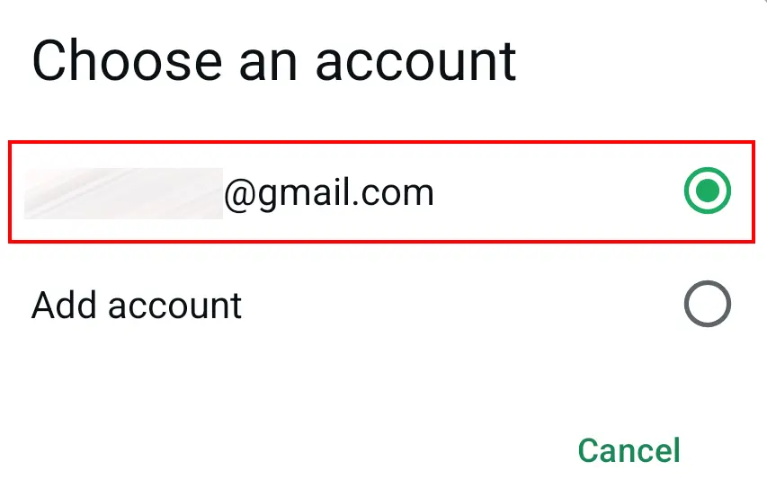 Imagem: Op&ccedil;&otilde;es de backup de conversas do WhatsApp com configura&ccedil;&otilde;es de conta do Google
