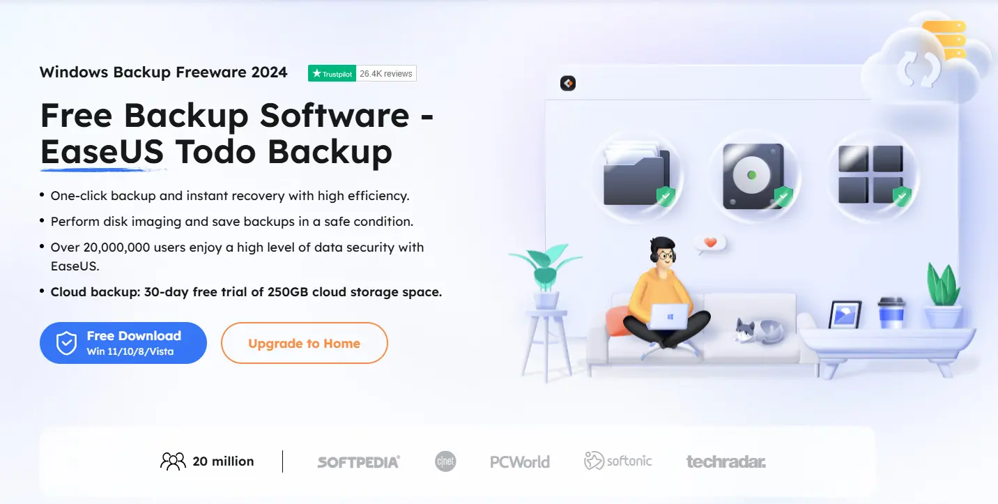 Imagem: Captura de tela do programa de backup EaseUS Todo Backup Free