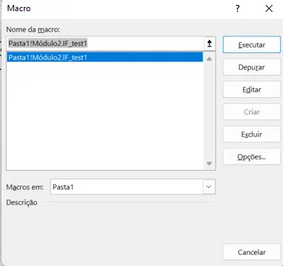 Função do Excel para executar uma macro Imagem: Função do Excel para executar uma macro
