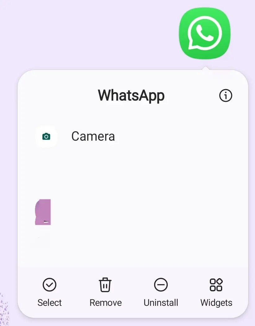 Desinstalar o WhatsApp arrastando para 'Desinstalar' Imagem: Desinstalar o WhatsApp arrastando para 'Desinstalar'