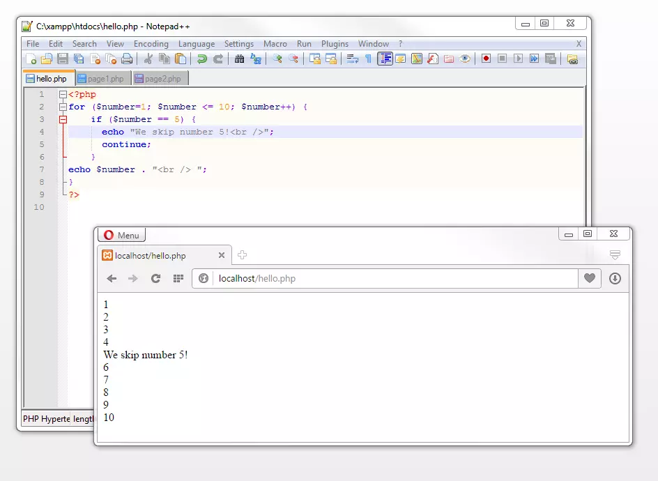 for loop com instrução continue for loop com instrução continue