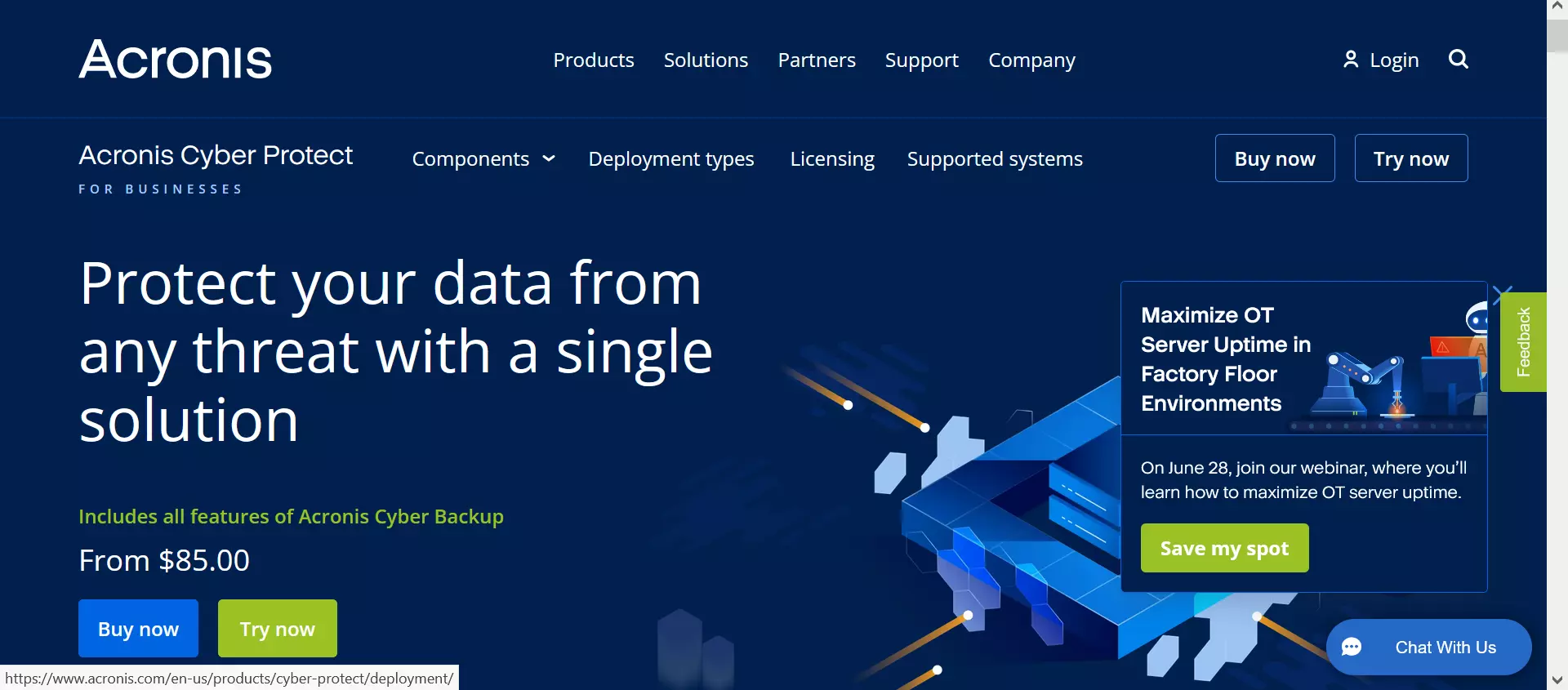 Acronis Cyber Protect: Dashboard e recursos Imagem: Acronis Cyber Protect: Dashboard e recursos