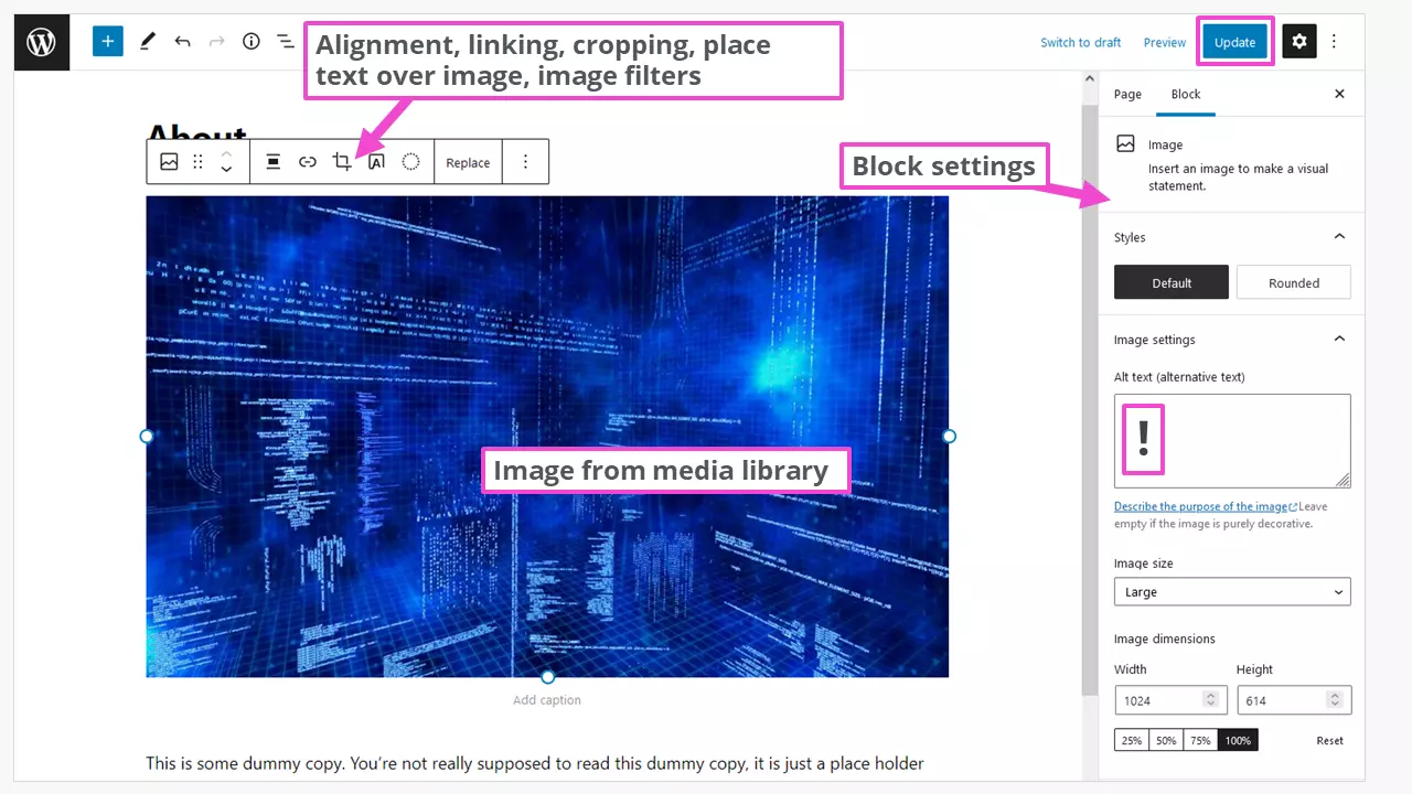 Defina os melhores tamanhos de imagem em posts/páginas do WordPress Defina os melhores tamanhos de imagem em posts/páginas do WordPress