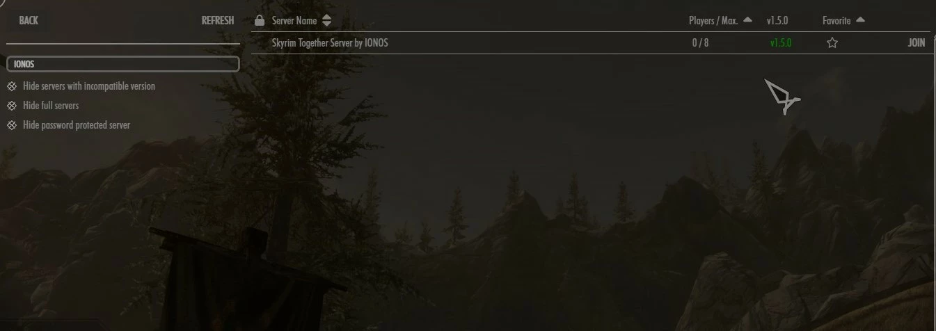 Seu servidor Skyrim Together na listagem de servidores públicos Seu servidor Skyrim Together na listagem de servidores públicos