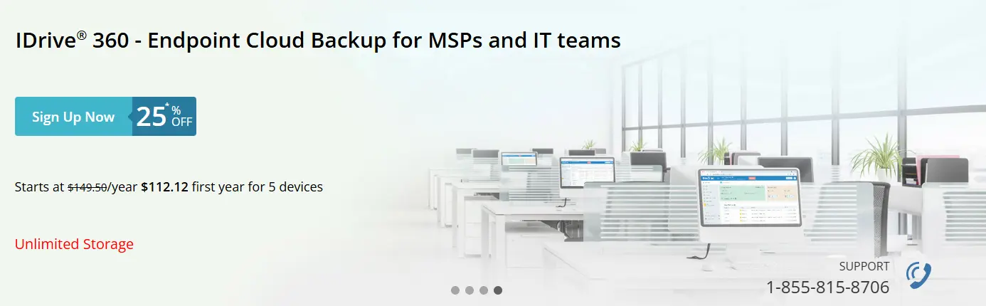Imagem: Captura de tela do programa de backup iDrive