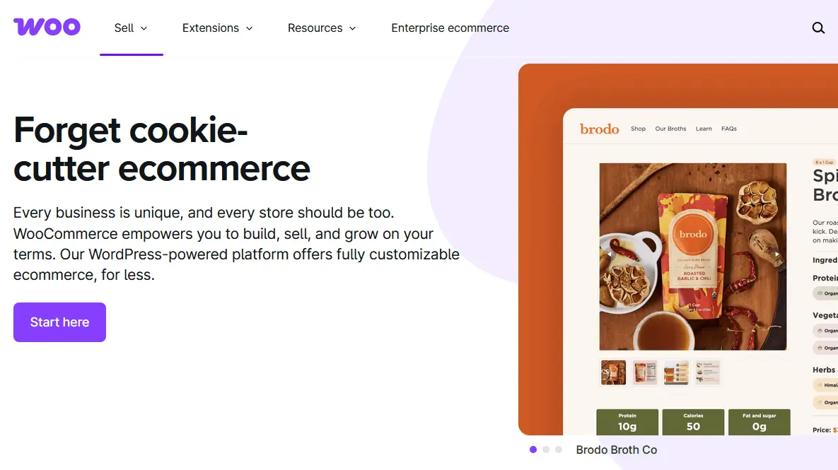 Captura de tela do site do plugin WP para e-commerce WooCommerce Imagem: Captura de tela do site do plugin WP para e-commerce WooCommerce