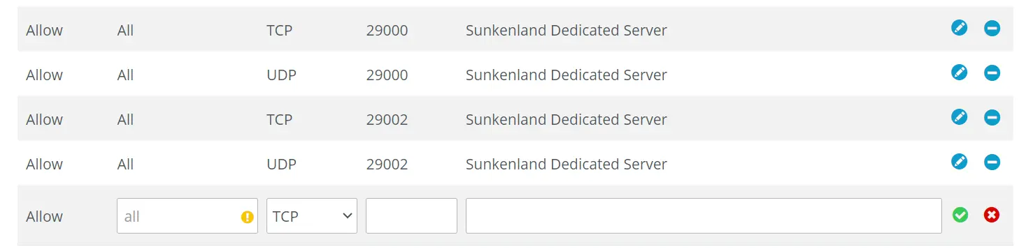 Conta de cliente IONOS com as portas do servidor dedicado Sunkenland Imagem: Conta de cliente IONOS com as portas do servidor dedicado Sunkenland