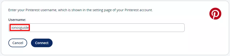 Conectando o Pinterest e o domínio com a IONOS Conectando o Pinterest e o domínio com a IONOS