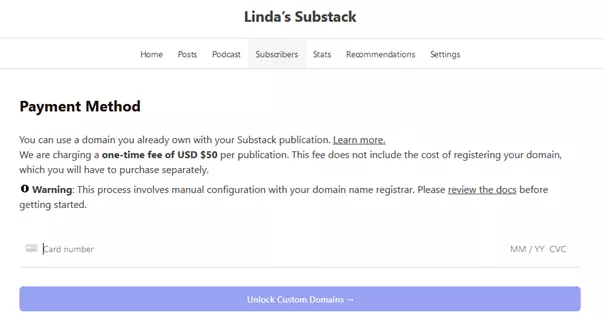 Desbloquear domínio personalizado no Substack Desbloquear domínio personalizado no Substack