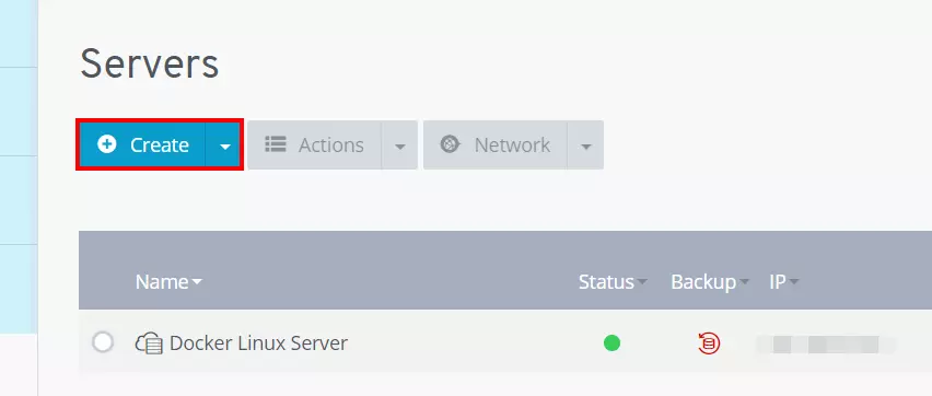 Criar um servidor Docker/Linux no IONOS Cloud Panel Imagem: Criar um servidor Docker/Linux no IONOS Cloud Panel