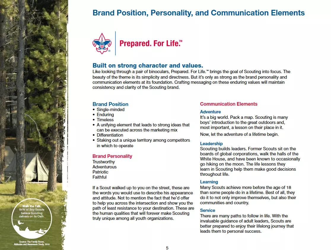 Captura de tela do guia de estilo da Web da Boy Scouts of America Captura de tela do guia de estilo da Web da Boy Scouts of America