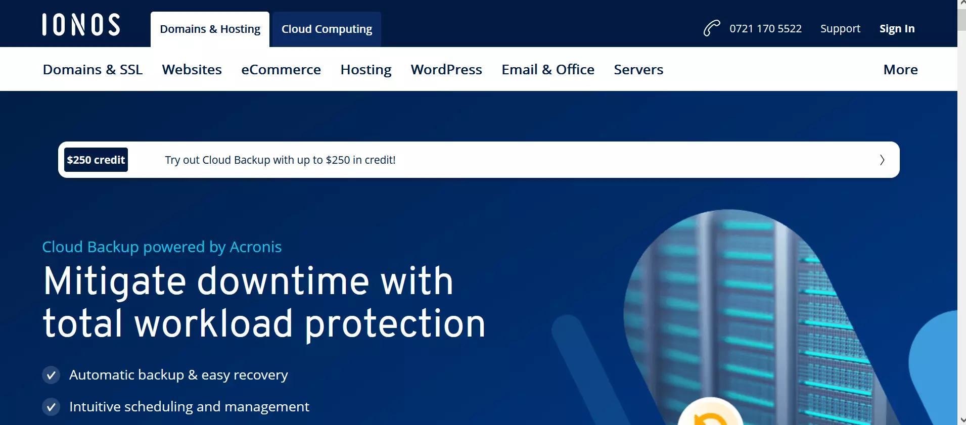 IONOS Cloud Backup Imagem: IONOS Cloud Backup