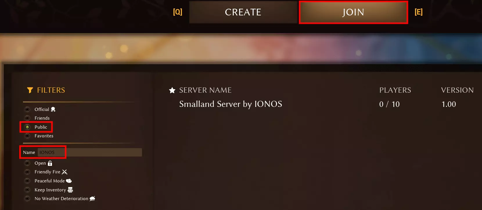 Smalland: Navegador do servidor no jogo Smalland: Navegador do servidor no jogo