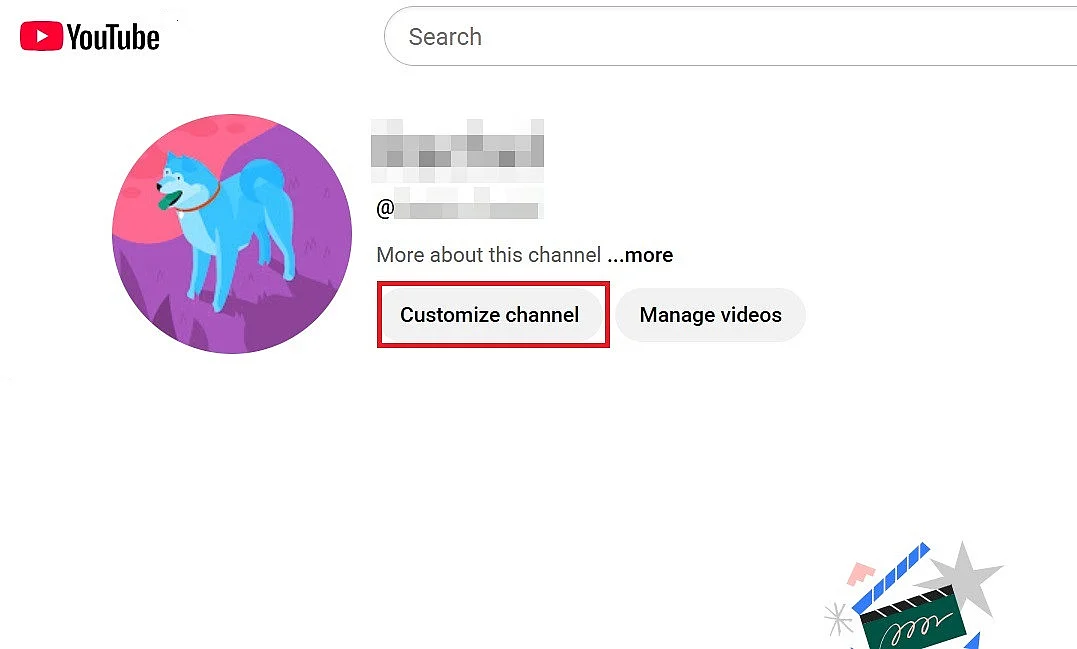 Botão “Personalizar canal” no menu do canal do YouTube Imagem: Botão “Personalizar canal” no menu do canal do YouTube